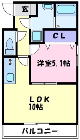 萩原天神駅 徒歩19分 1階の物件間取画像